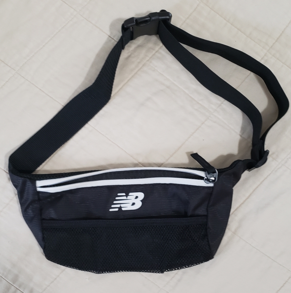 New Balance Fanny Pack Running Belt O/S Like-New Black and White